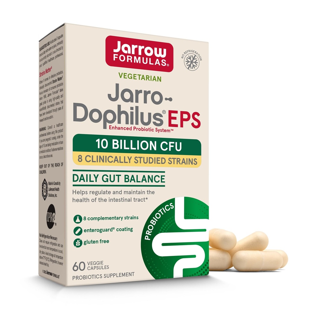Jarrow Formula Jarro Dophilus Progitibus 10 Milyar CFU - Katup Probiotik untuk Kesehatan Digetical & Gut Kesehatan Perempuan dan Pria, 60 Vevgie Capsules, Sampai 30 hari, Shelf Stabil