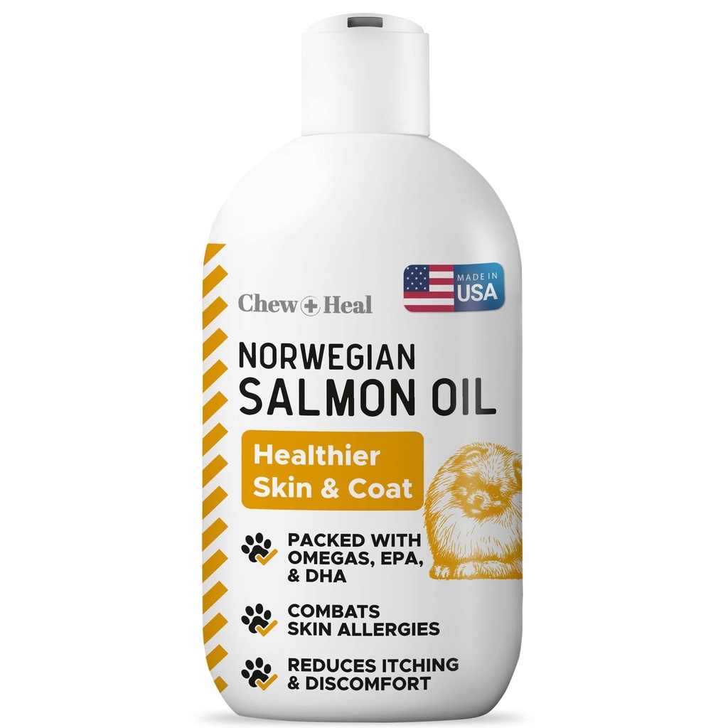 Salmon Oil for Dogs - Premium Fish Oil for Skin and Coat Health