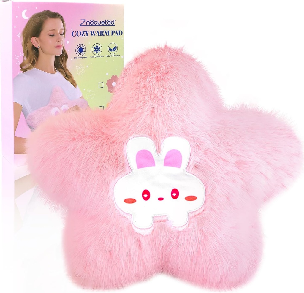 Microwable Heating Pad untuk Periode Cramps Pain Relife- Microwave Hunewave Pad untuk Perempuan dengan Moist Heat Pack untuk Neck Baht Cute Soft Warch Comzy Pad Plush Star Valentines Gifts for Girls