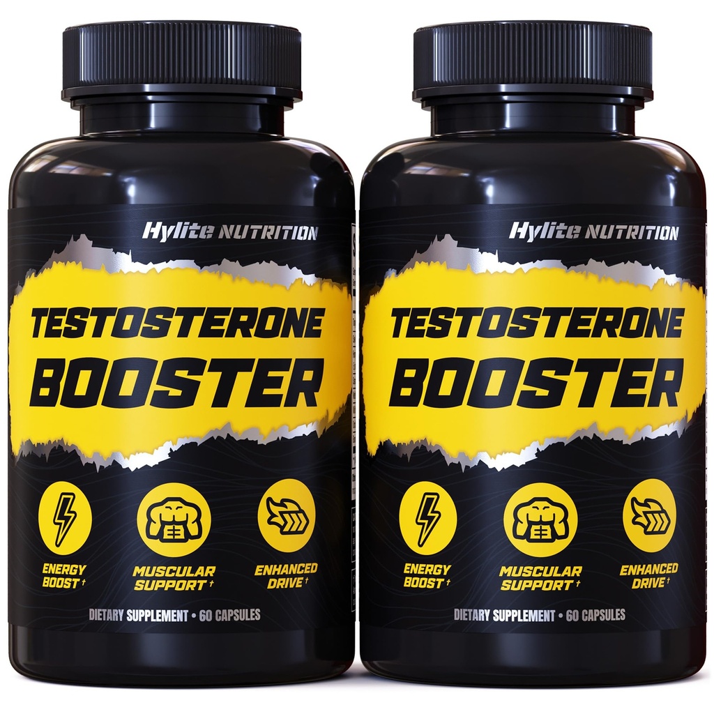 Testosterone Booster - Suplemen Testosteron untuk Pill Pria - Penentuan Penentuan Pria untuk Pembangunan Otot, Libido, Stamina, Kekuatan - Tongkat Ali Muscle Pembangunan Suplemen - Total T Test Boost - 2 PURE