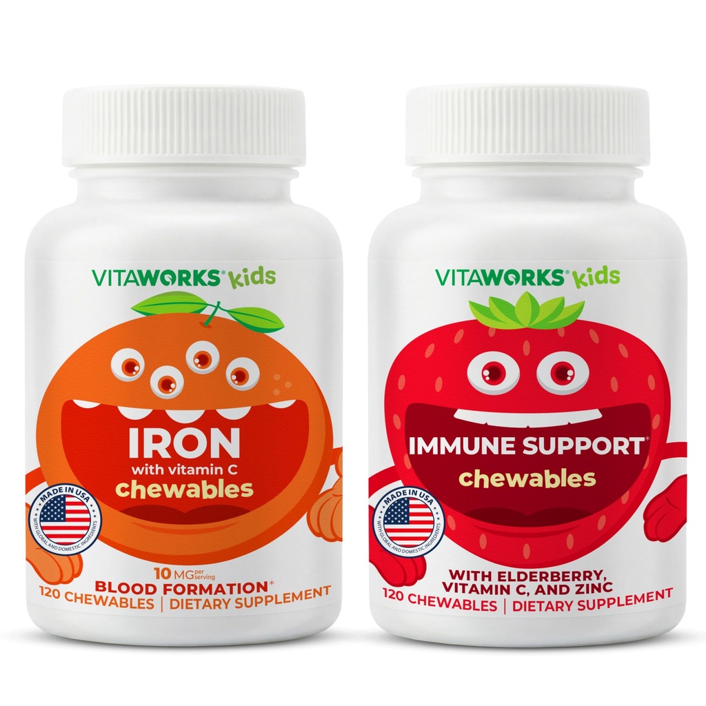 Anak Besi 10mg + Vitamin C Chewables + Elderberry + Zinc + C Chewables Bundle