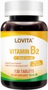 Lovita Vitamin B2 (Riboflavin) 100mg, Timed Rilis, 8 Jam Ditahan, Dukung Metabolisme & Nerve Kesehatan, 130 Vegan Tablet