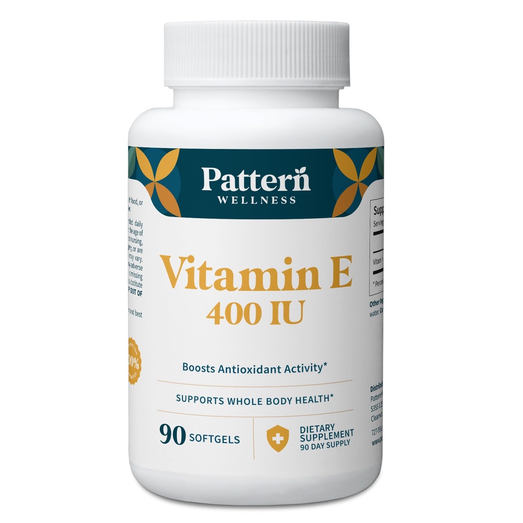 Pattern Wellness Vitamin E 400 IU Supplemen - Boosts Antioksidant Activity