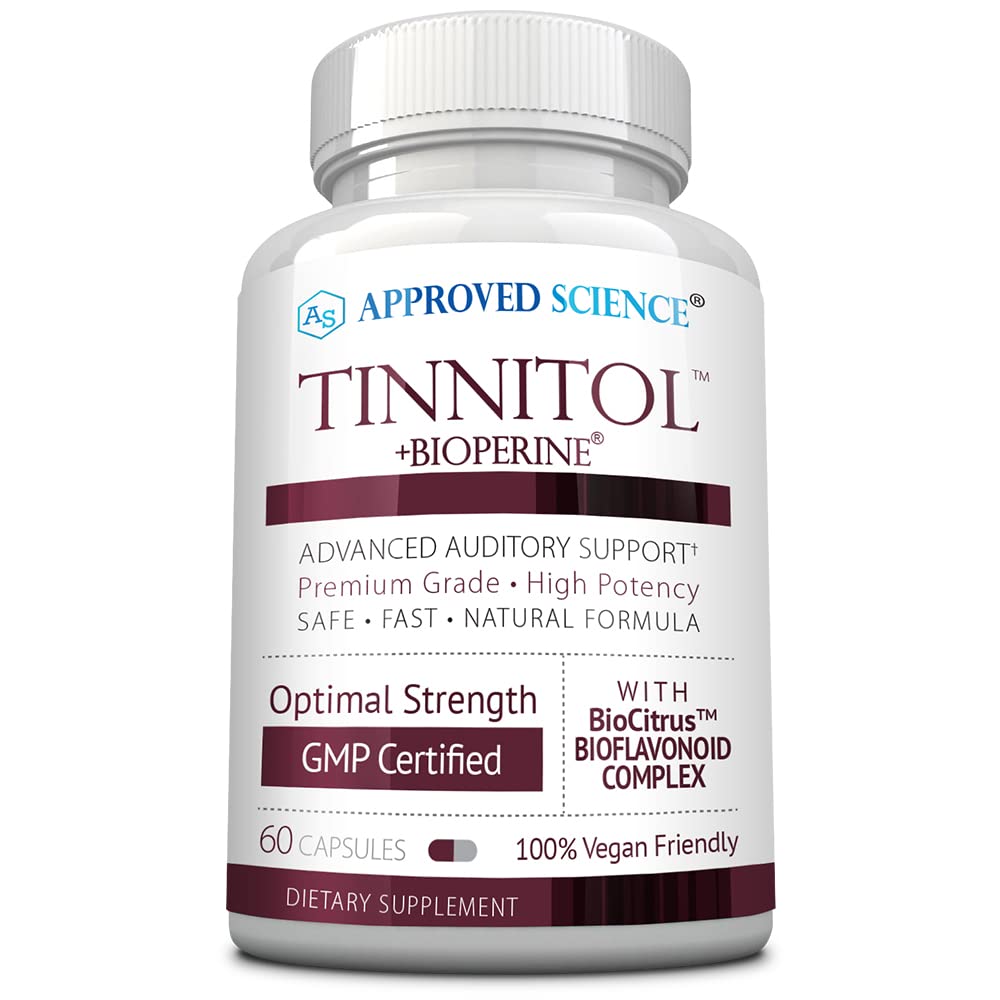 Disetujui Ilmu Tinnitol-Tinnitus Dukungan Suplemen - Kemudahan Dering di The Ears-Boost Inner Ear Kesehatan - 60 Kapsul-Dibuat di Amerika Serikat