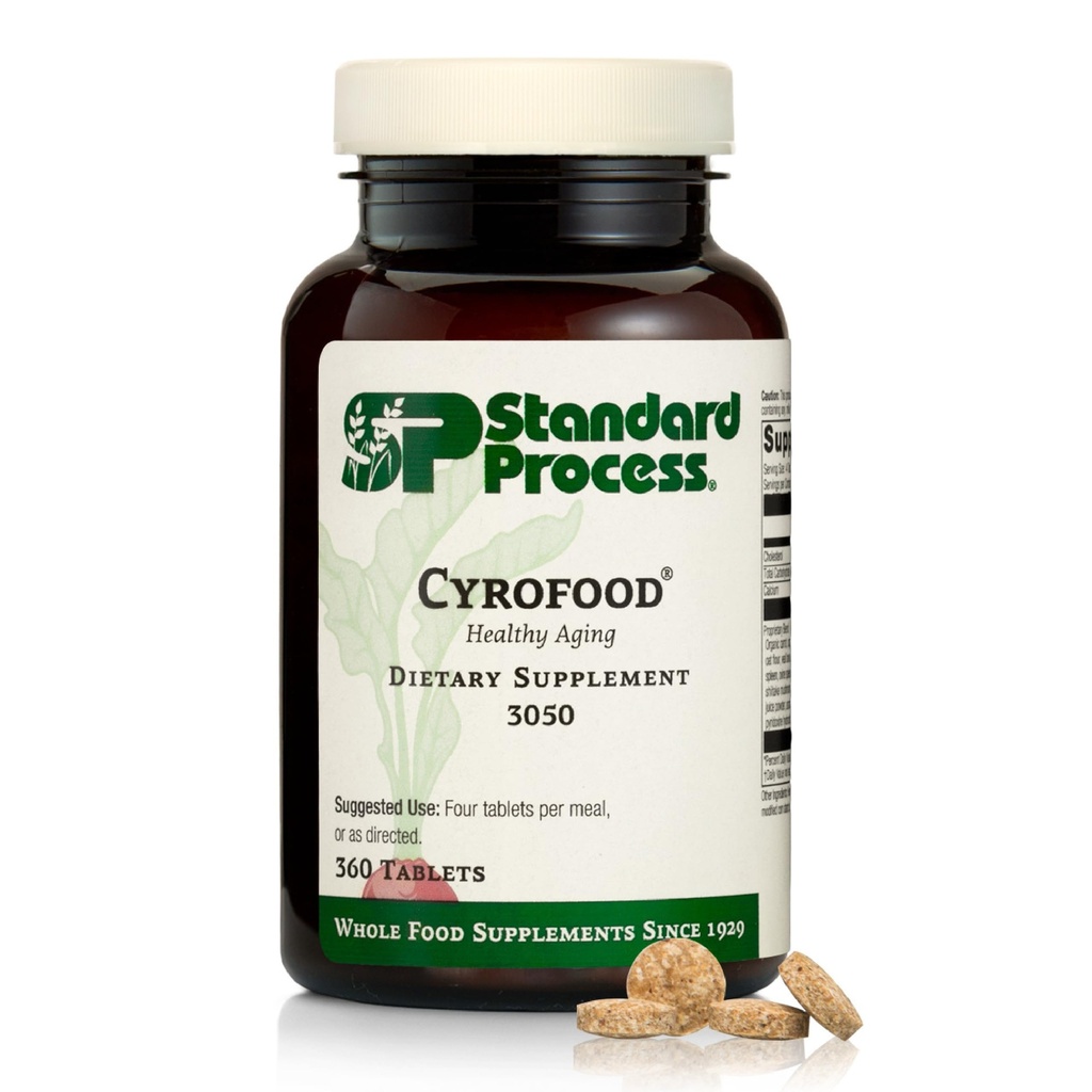 Proses Standar Cyrofood - Suplemen Penuaan Sehat - Suplemen Nutres dengan Bovine Adrenal, Bubuk Jamur Reishi, Organic Carrot & More - Seluruh Makanan-Berisi - 360 Tablet