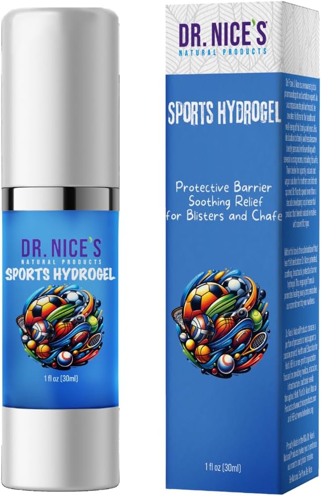 DR. NICE Sports Hydrogel - Soothing Skin Refresh 124; untuk Minor Bliser, Scrapes, Friction atau Weather Chap atau Chafe Discomfort 124; Topical Hydrogel (30 mL)