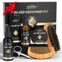 POP MODERN.C Growth Kit Beard Grooming Kit 6pcs Beard Cuci Shamphod Beard Oil Beard Bald Beard Comb Brush Gunsor