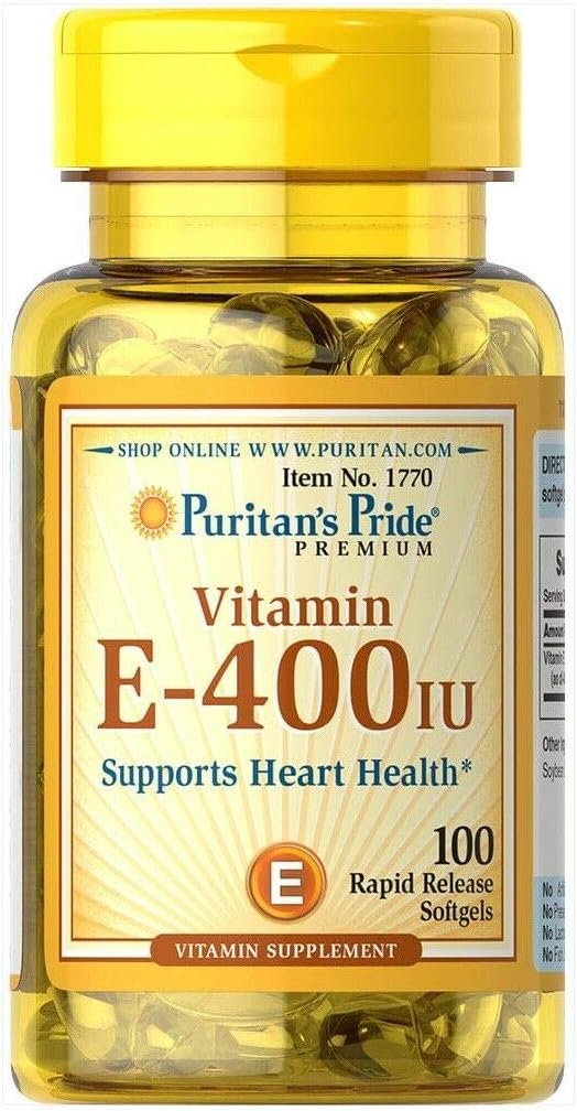 Puritan 's Pride Vitamin E 400 IU Softgels, 100 Count