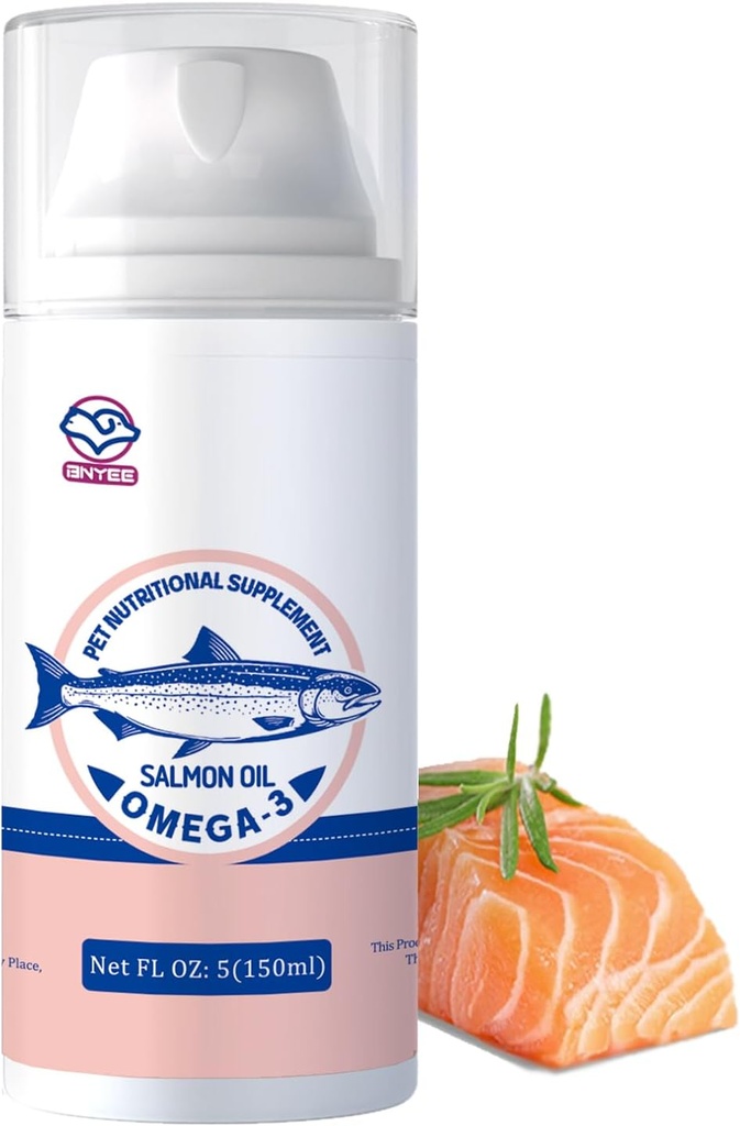 Wild Salmon Fish Oil untuk Small Dogs & Cats -3X Omega 3 Skin & Coat - Konsentrat Suplemen Makanan Terkonsentrasi untuk Pets - EPA Alam + DHA Acids Gendut untuk Fungsi Gabungan, Immune & Heart Health