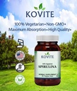 Spirulina Capsules - 90 Vegetable Capsules - memiliki 450 mg Organik Spirulina Powder - Kosher & Vegan