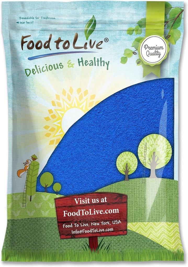 Makanan untuk Powder Blue Live Spirulina, 6 Pounds - Murni Raw Bluegae Ekstraksi Hijau, Kosher, Vegan, Non-Irradiated, Kaya dalam Phycocyanin, Hebat untuk juice, Smoothies, Shakes, Minuman, dan Warna Makanan