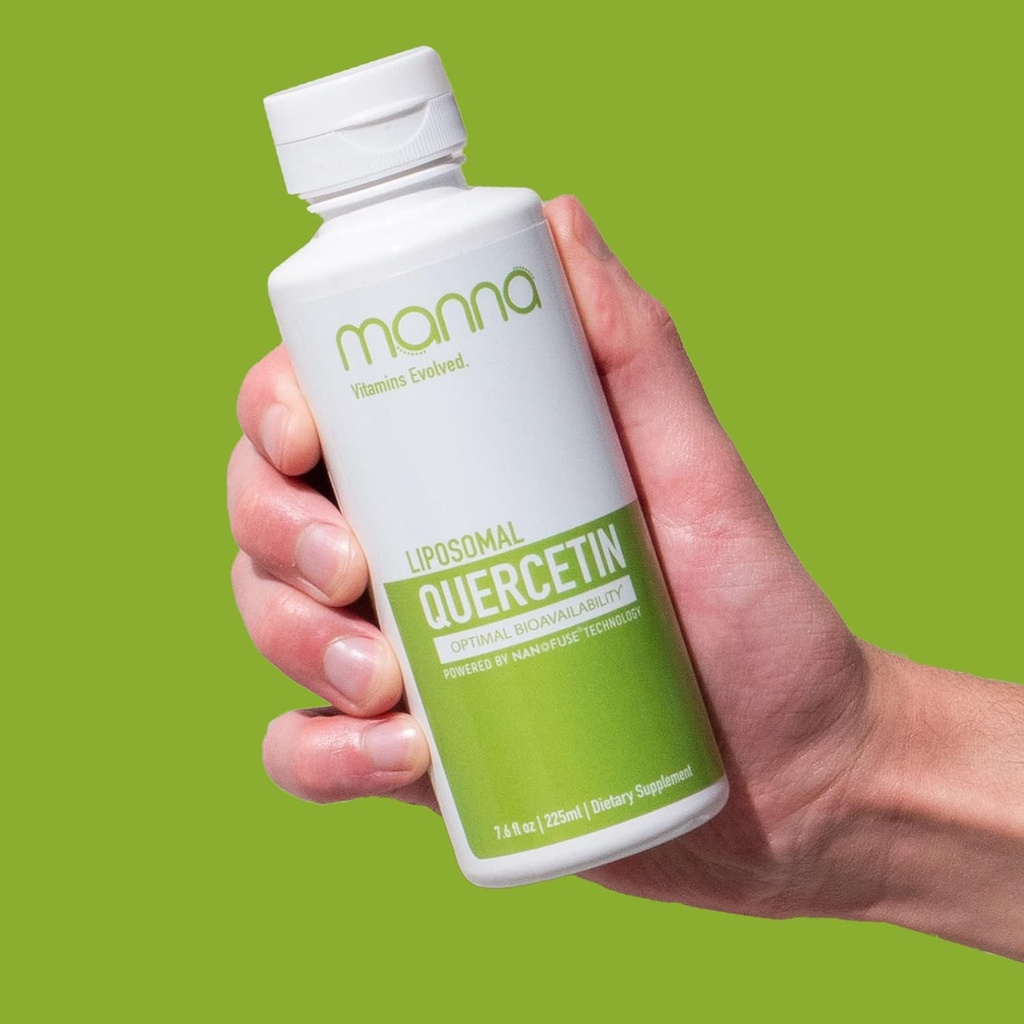 Manna Vitamin Evolusi Lipomal Quercetin - Tinggi Absorpsi Seasonal Ammune & Gabungan Dukungan Support Support - Kesehatan & Antioksidants Untuk Penuaan Sehat - Non-GMO, Vegan