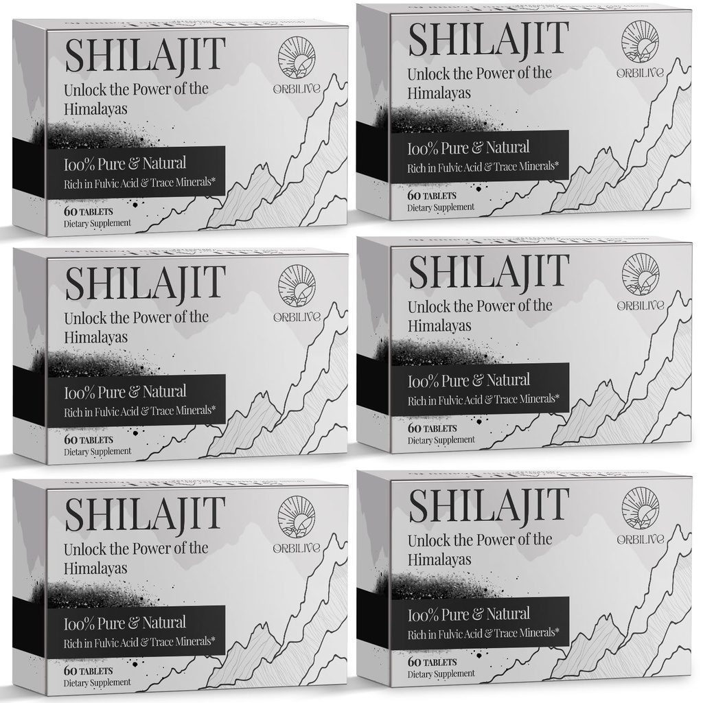 30.000 MG Shilajit Tablet, 100% Shilajit Pure, Himalaya Organik, Shilajit untuk Pria dan Wanita Kaya di Fulvic Acid & 85 + Telusuri Mineral, Suplemen Energi & Sistem kekebalan tubuh, 360 Cacah