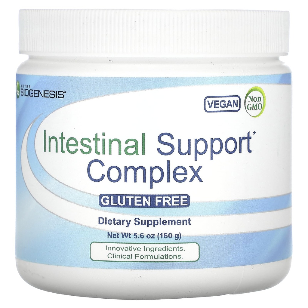 Nutra Biogenesis Intestinal Complex - Gut Health Quoder, GI Intestinal Suplemen Perempuan & Men, L- Glutamine, Slippery Elm, Marshmallow & Licorice