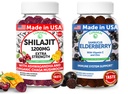 Lunakai USA Made Shilajit & Elderberry Gummies Bundle - Energy and Immune Dukung - Non-GMO & Delicious