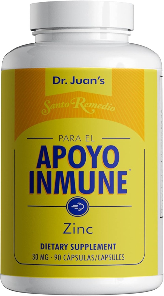 Santo Remedio Zinc, dari Zinc Picolinate dan Gluconate Dhidlat, Dietary Suplemen, Estial Mineral untuk Keseluruhan Dukungan, 30 mg, 90 Capsules per Botol Equivalen sampai 90 dosis