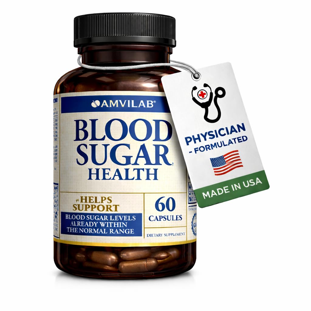 Darah Gula Kesehatan Alam 20 Herbs dan Vitamin dengan Cinnamon, Alpha Lipoic Acid untuk Mendukung Kesehatan, Bukan-GMO, untuk Wanita Pria, Mendukung Tingkat Energi Sehat - 60 Herbal Pil - 30 Hari Supppply