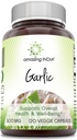 Amazing India Bawang putih 500 mg 120 Veggie Capsules Supplement: 124; Non- GMO 124; Gluten- Free