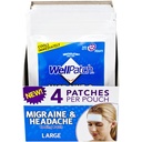 WellPatch Migraine & Headache Cooling Patch - Drug Free, Lasts Up to 12 Hours, Safe to Use with Medication - Large Patch (4 Packs of 4 Patch), Each 4.3 x 2 in