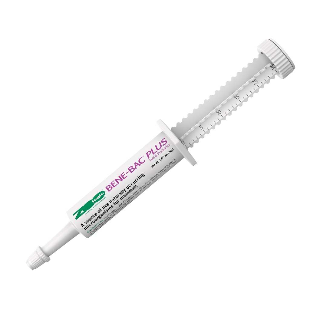 Pets-Ag Zoologic Bene- Bac Plus Mammal Gel - 30 gma Syringe - FOS & Propoles for Dogs, Cats, Exotic and Wildlife Mammals