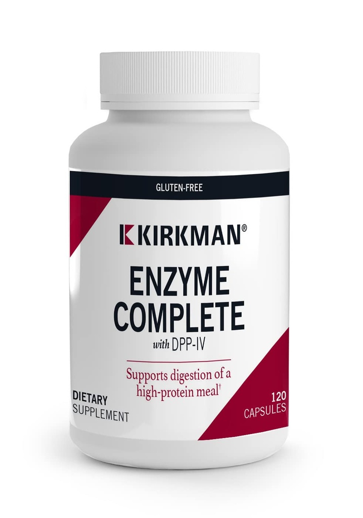 Kirkman - Enzyme Lengkap / DP-IV - 120 Capsules - Aid Mampu - Broad Spectrum Digetical Enzyme - hypoallergenic