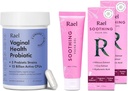 Rael Bundle - Suplemen Progities untuk Perempuan, Enzymes Digetical Tract Kesehatan (30 Hari Supply) & Soothing Vulva Gel - pH Balance Feminine Wash (1.7 Fl Oz, Paket 2)