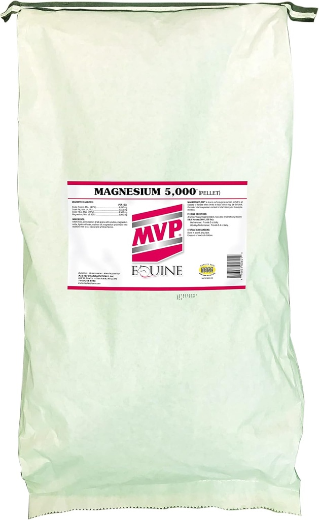MVP Magnesium 5.000 (50lb Bag) Calming / Metabolism / Muscle Fungsi Dukungan untuk Kuda