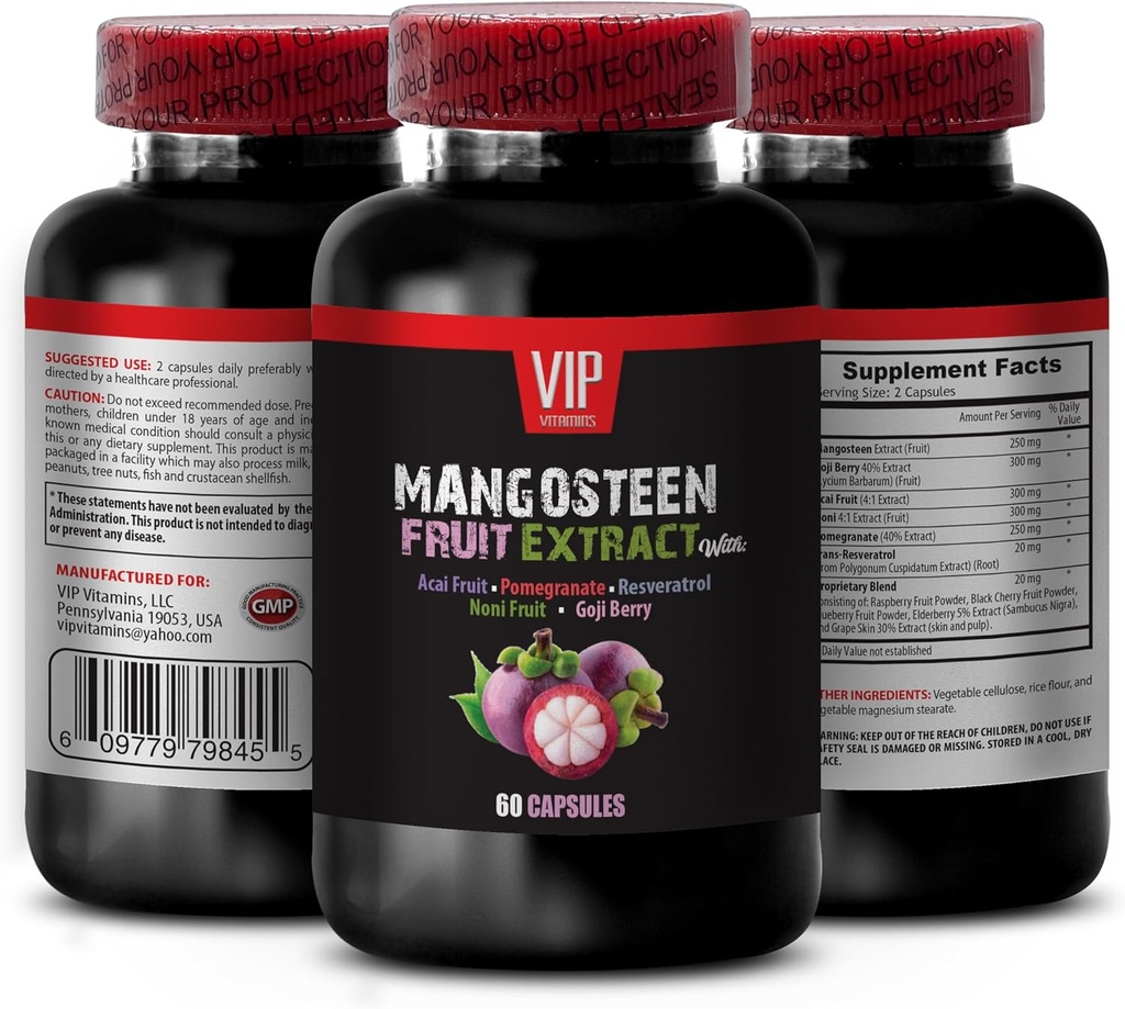 otak dan peningkatan daya memori - MANGOSTEIT EXTRACT DENGAN ACI FRUIT, POMEGRANATE, RESVERATROL, NONI FRUIT, GOJI BERRY, suplemen Mangosteen, suplemen antioksidan suplemen untuk wanita, 1 Botol 60 Caps