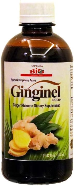 Ginginel Liquid, Ginger Supplement, Fermentasi Liquid Extract - 11.83 oz, Promotes Dibush, Reduces Toxin Accumulation in Body and Joints, Vegan