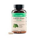 NaturreWise 5- HTP 200mg Supplement from psythonia Seeds with Cofactor B6 - Mood support and Natural Sleep Aid for Dewad- Delayed, Vegan - 60 Count