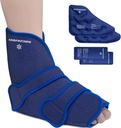 KingPavonini Foot Ice Pack Lipat untuk Spowed Ankle dan Pembedahan Pemulihan Es Gel, Bisa dipakai lagi untuk Injuries Feet, Plantar Fasciitis, Achilles Tendonitis, Hot / Cold Therapy (1 Block + 4 Gel Packs)