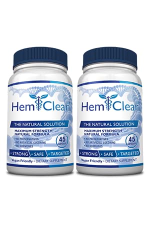untuk Hebrewoids - Vegan Formula untuk Relief Heemperhoid & Vascular Kesehatan - Maksimum Kekuatan 2 Botol 90 Kapsul