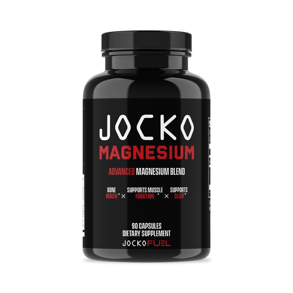 Suplemen Kompleks Magnesium Jocko Magnesium Glycinate, Citrate, Tambahan Dieter Capsules untuk Pemulihan Otot, Jantung, Nerve, Dukungan Tulang, & Tidur 30 Hari