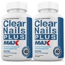 Laboratorium yang diresahkan (2 Pack) Clear Nails Plus Max Pil 40 Miliar CFU Probiotic Support Strong Heally Hair Skin Nails 120 Capsules