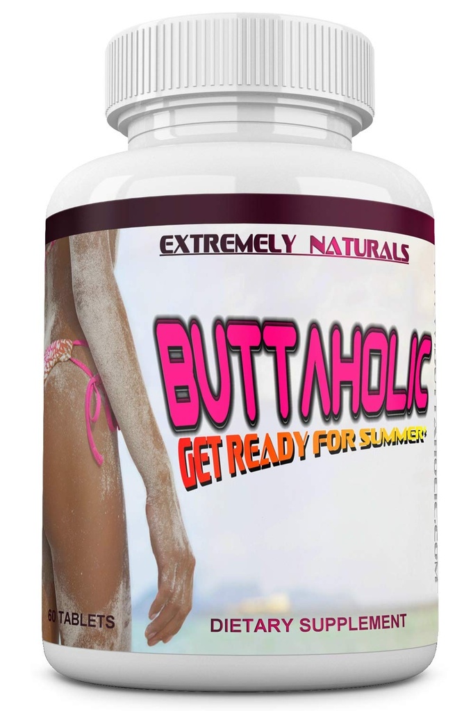 BUTTAHOLIC Women Butt Enlarment Pills. Booty Enhancement. Dapatkan lebih besar dan Curvier Butts. Ekstrim Glutes Enhancer. 60 tablet