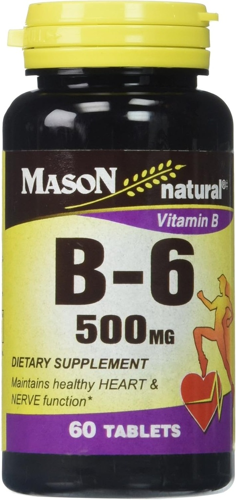 Mason Vitamin B-6 500 MG Tablet - 60 ea