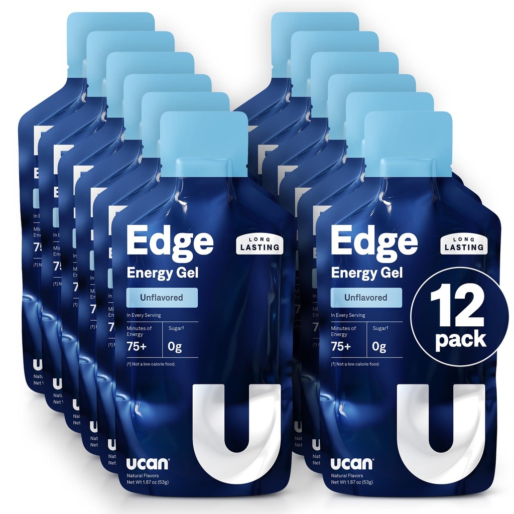 UCAN Egg Energy Gel Shots, Unfeated (12, 2 Paket Ounce) for Running, Training, Workout, Fitness, Cycling, Crossfit 124- Free, Vegan, & Keto Friendly Energy