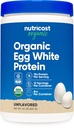 Nutricost Organic Egg White Protein Powder 8oz (Unfeatured) - 15 Grams Protein Per Serving, GMO- Free, Gluten Free