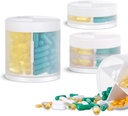 3 Paket Besar Kapasitas Pill Organizer dan Pill Dispenser Set dalam Ukuran Berbeda