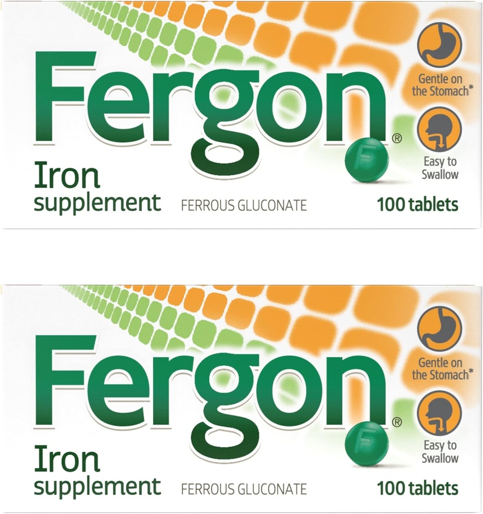 Tablet Besi Potensi Tinggi Fergon, 100 Count, Paket 2