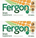 Tablet Besi Potensi Tinggi Fergon, 100 Count, Paket 2