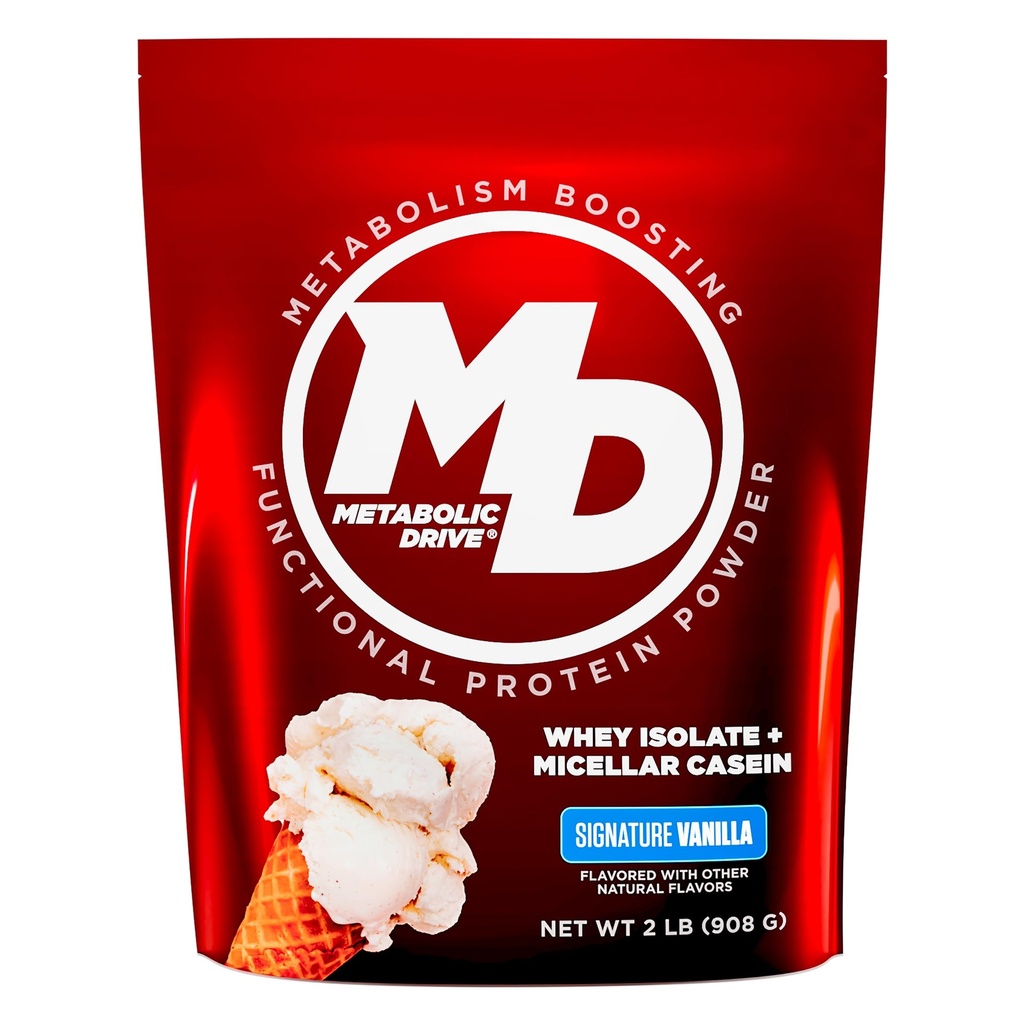 Biotest Metabolic Drive Protein - Lower - Carb Flavor- Bomb, 20 Servings - Whey Isolate + Mivault Casein - Signature Vanilla