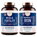WINDSOR BOTANICALS Male Fertility Suplement and Iron Pills with Folic Acid - Fertility and Prenatal Bundle