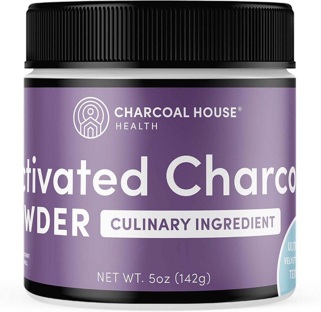 ULTRA FINE COconut Activated Charcoal Powder - Curiner and Cosmetic Application, Velvety Smooth Texture for Smoothies, Ice Creams, Pastri, Sops, Ultra Fine for a Soft Finish, No Grit!