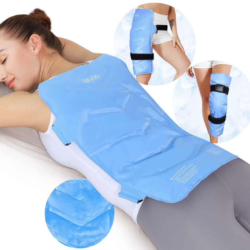 REVIX XXL Full Back Ice Pack Lick, Bisa dipakai kembali Gel Cold Compress untuk Upper and Lower Back, Long- Lasting Flexible Ice Pack for Muscle Fatigue, Soreness, and Post- Workout Recovery