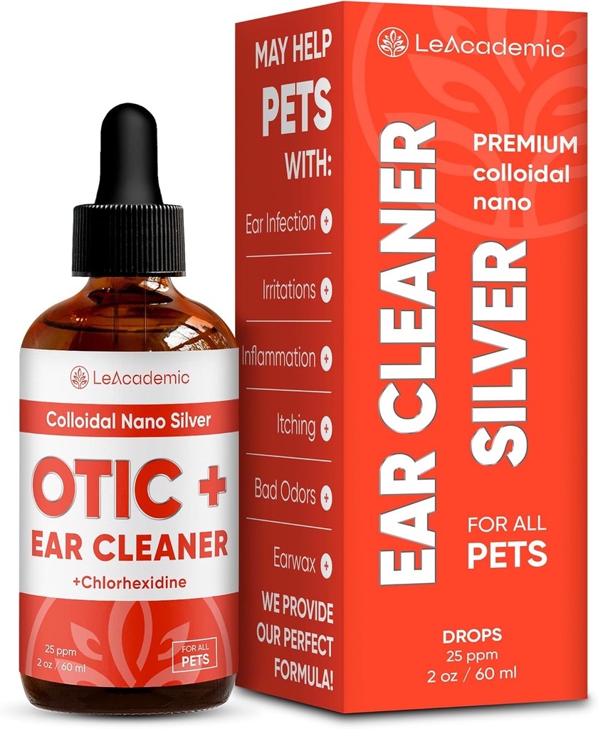 Pembersih Anjing OTIC + Solution 124; Penginapan Ear Anjing 124; Pembersih Perak & Chlorhexidine Cuci untuk Cat dalam Drops 12.4; Aids dengan Irrities Otic & Igment in Pets 1242 Oz