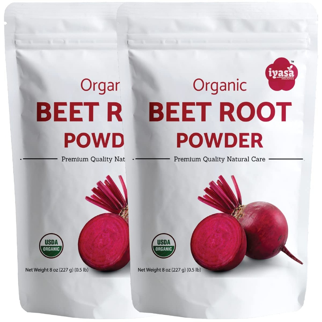 Imasa Organic Beet Root Powder, Plant Based, Vegan, Gluten- Free, Beetroot Superfood for Baking and Cooking 1 lb 16 oz 453 gma