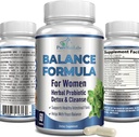 Kompleks Keseimbangan untuk Perempuan - untuk Kesehatan Vaginal, Detox Herbal & Cleanse, Provinsi Vaginal, Mendukung Intestial Flora Sehat, Membantu Infeksi Kerendahan 60 Kapsul