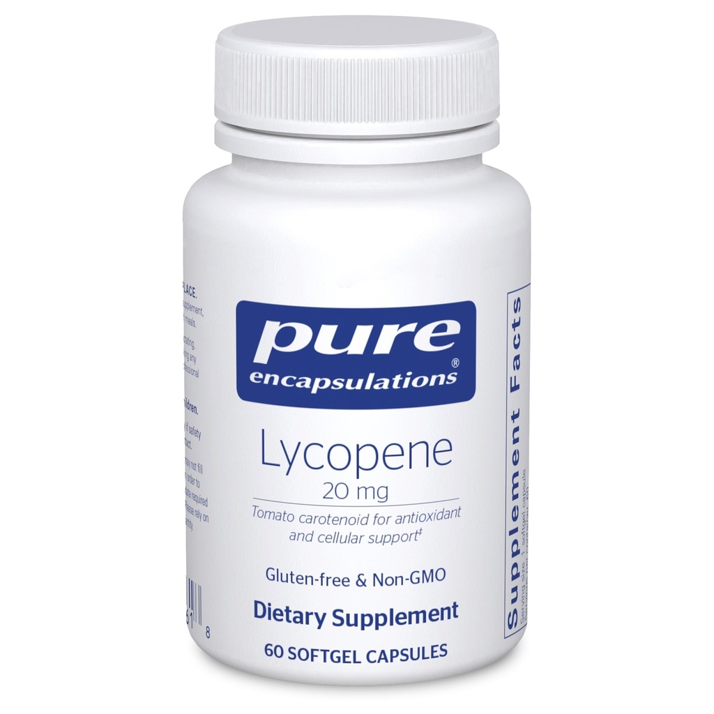 Encapsulasi Murni Lycopene 20 mg 124; Tambahan Dietary untuk Cellular dan Macau Dukung 12.4; 60 Softgel Capsules