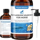 Minyak Salmon liar Alaska untuk Kuda, Itch Relief, EPA Minyak Ikan Omega 3 + DHA Acids Gendut, Skin & Coat Suplemen untuk Kuda, Dukungan Fungsi Gabungan, Kesehatan Immune & Heart